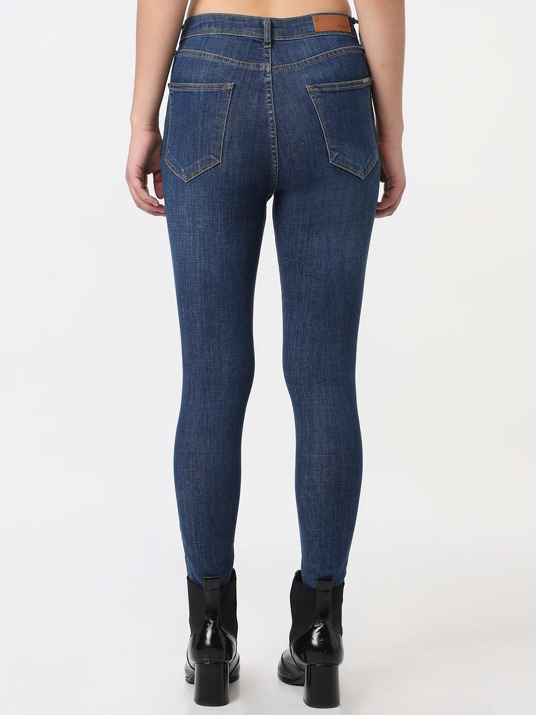 Women Blue High-Rise Skinny Jeans - Image 3