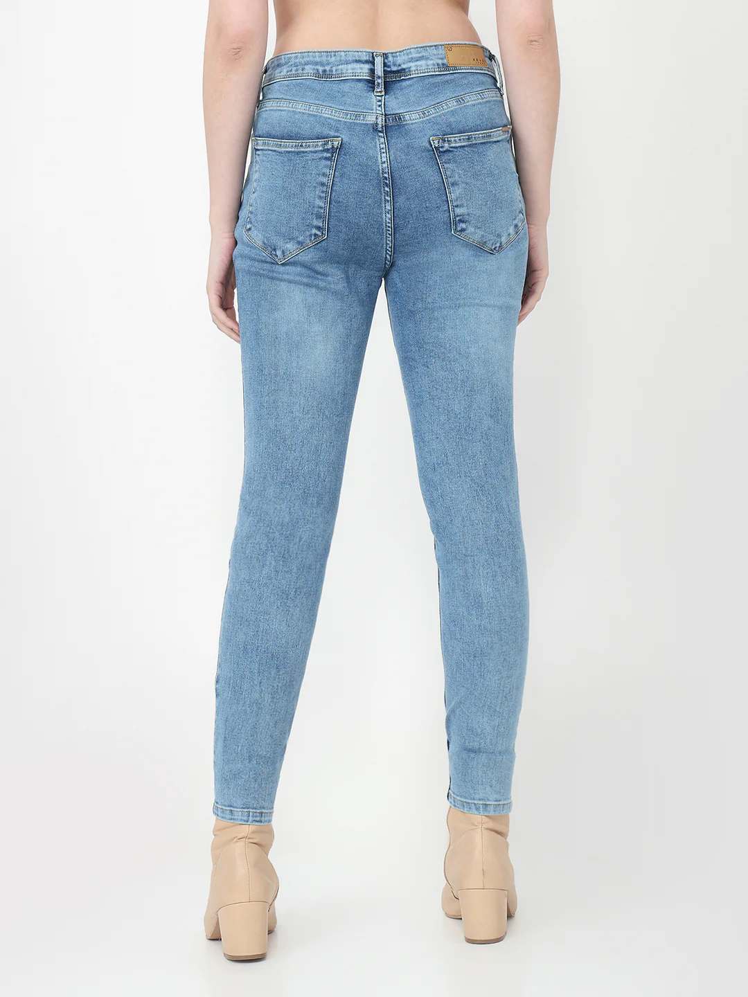 Women Blue High-Rise Skinny Jeans - Image 3