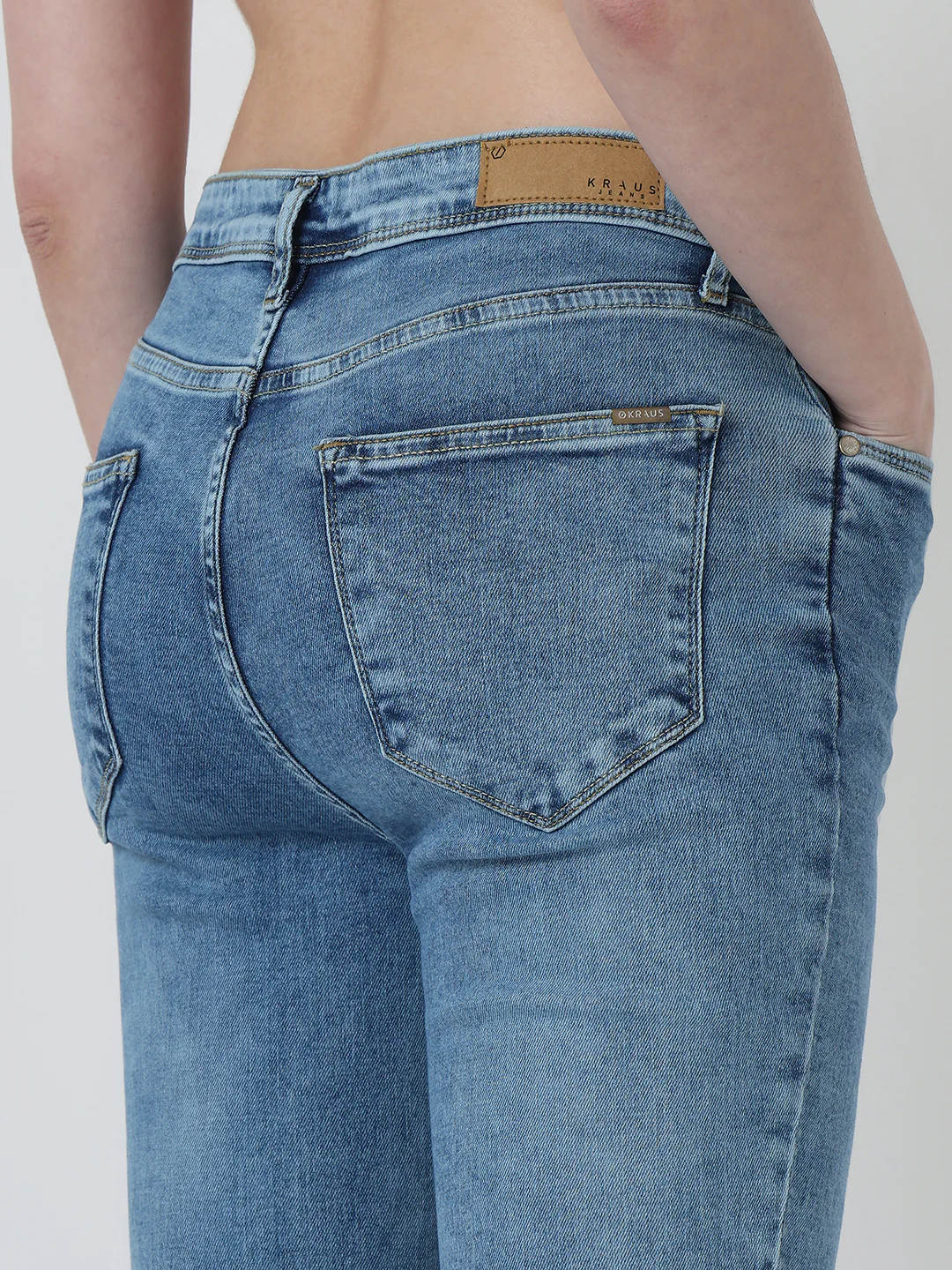 Women Blue High-Rise Skinny Jeans - Image 7