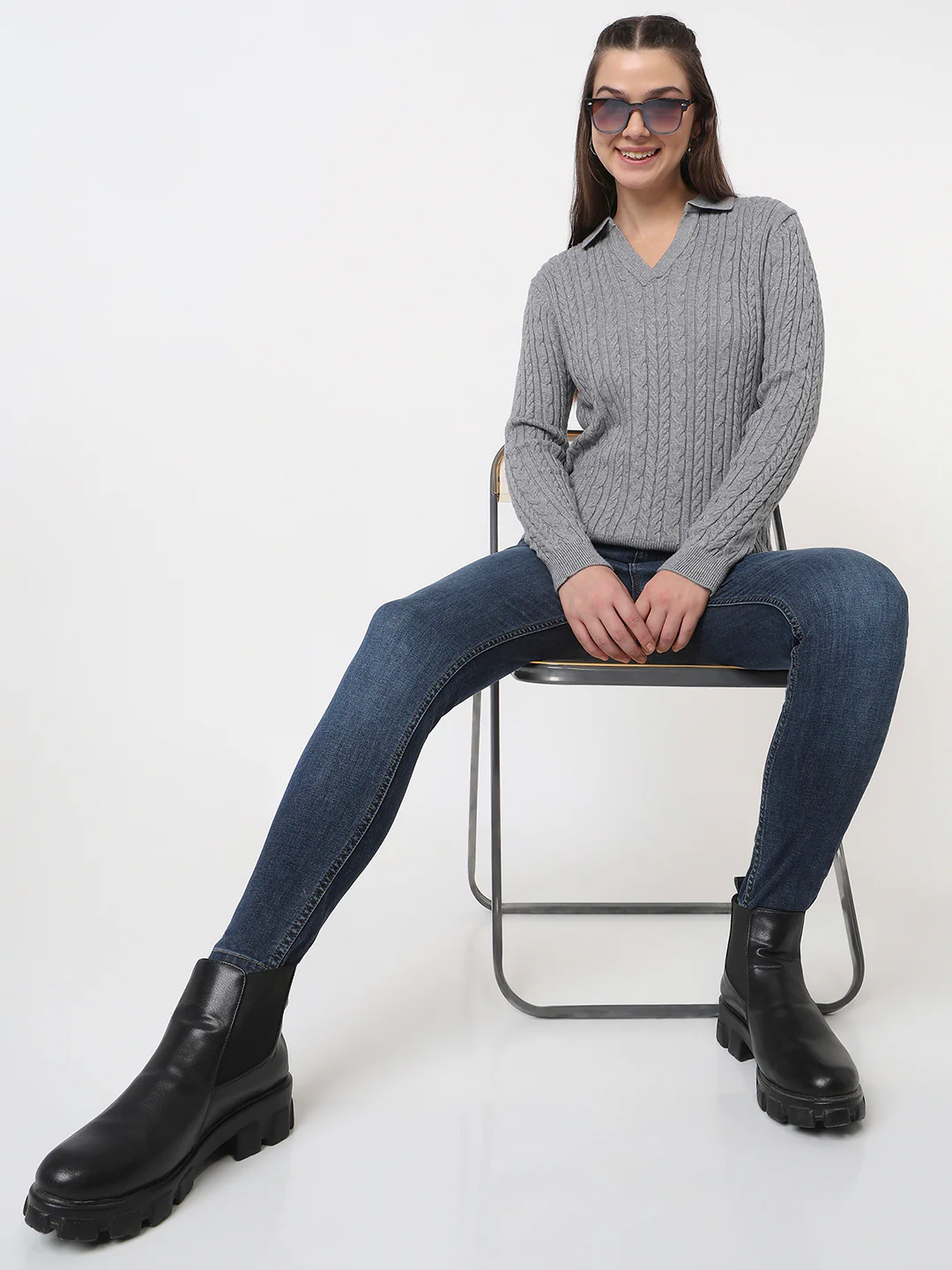 Women Blue High-Rise Skinny Jeans