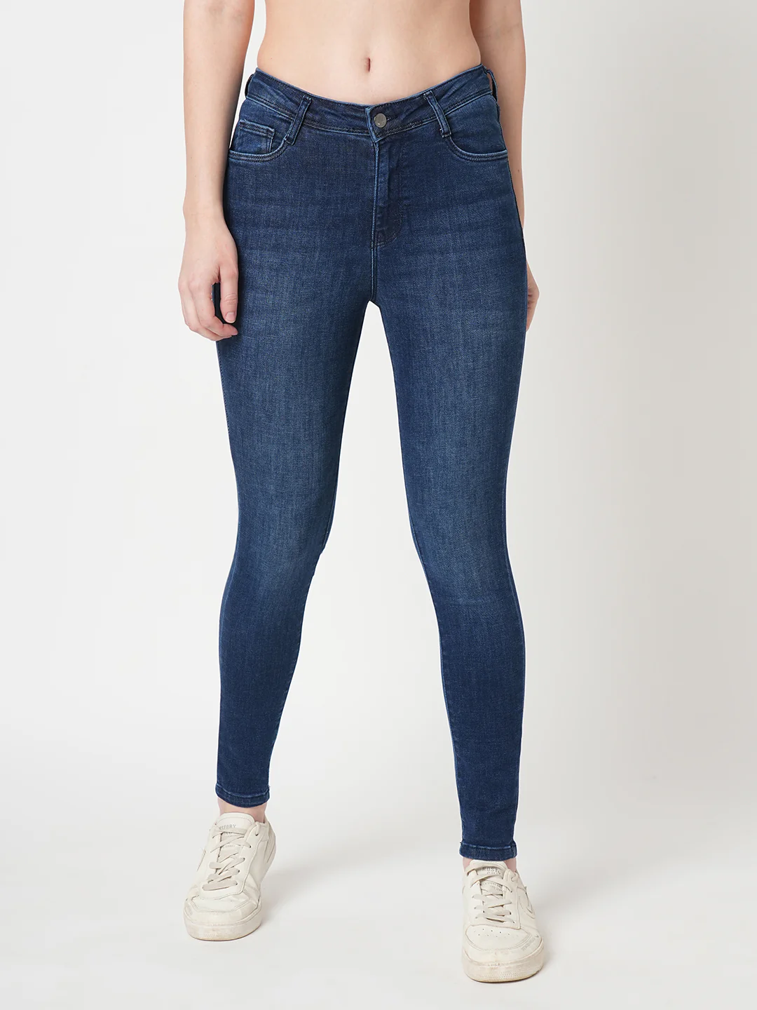 Women Blue High-Rise Skinny Jeans - Image 2