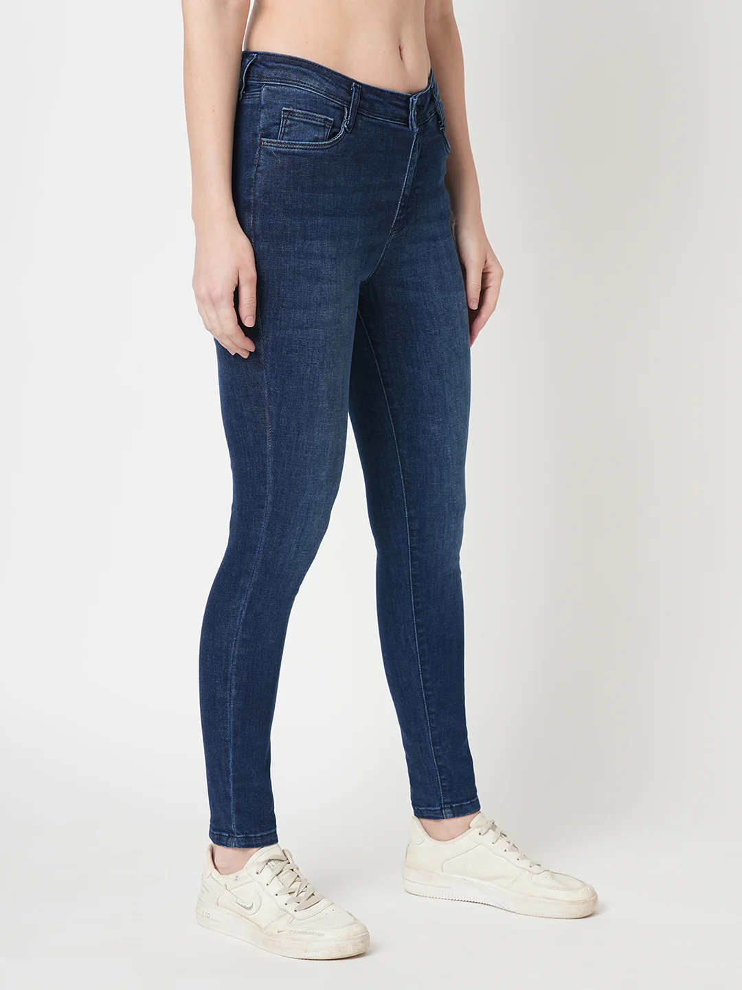 Women Blue High-Rise Skinny Jeans - Image 5