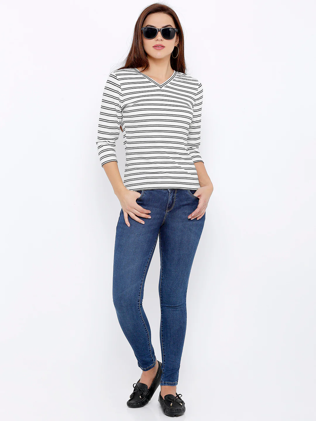Women Blue High-Rise Skinny Jeans