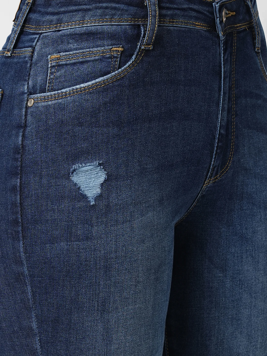 Women Blue High-Rise Skinny Jeans - Image 5