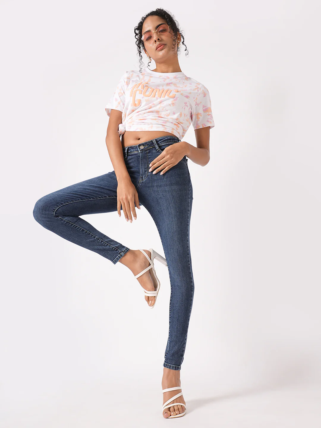 Women Blue High-Rise Skinny Jeans