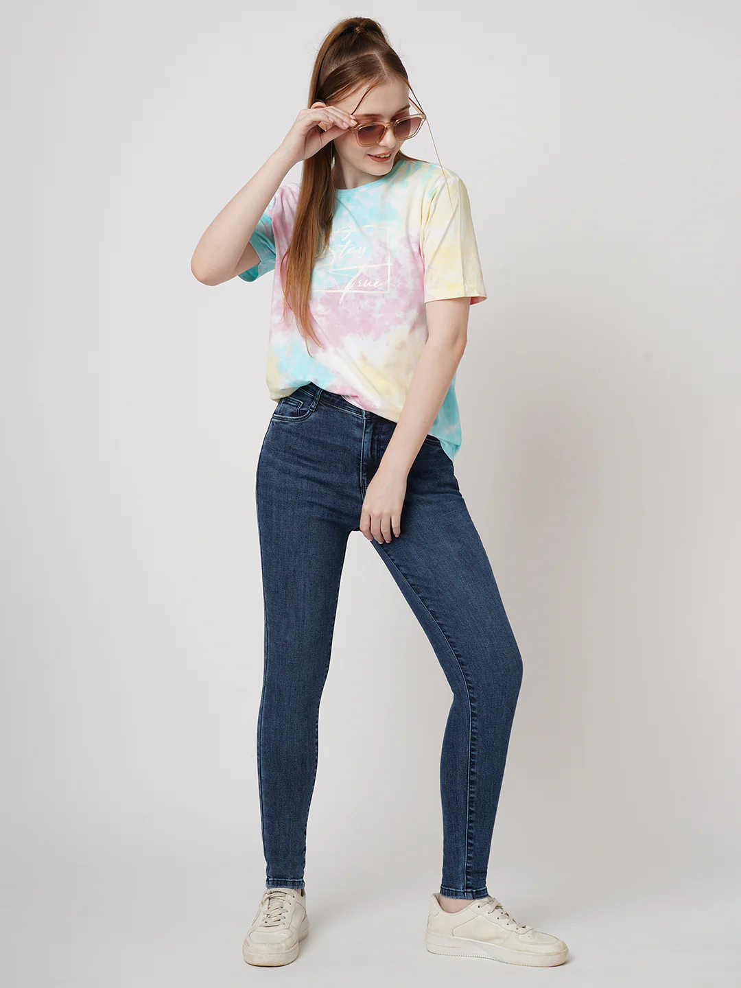 Women Blue High-Rise Skinny Jeans