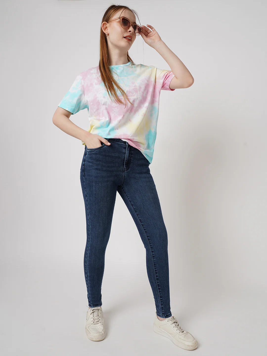 Women Blue High-Rise Skinny Jeans - Image 4