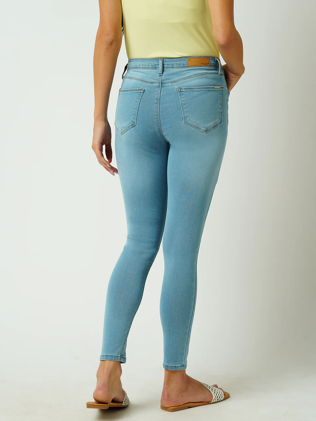Women Blue High-Rise Skinny Jeans - Image 3