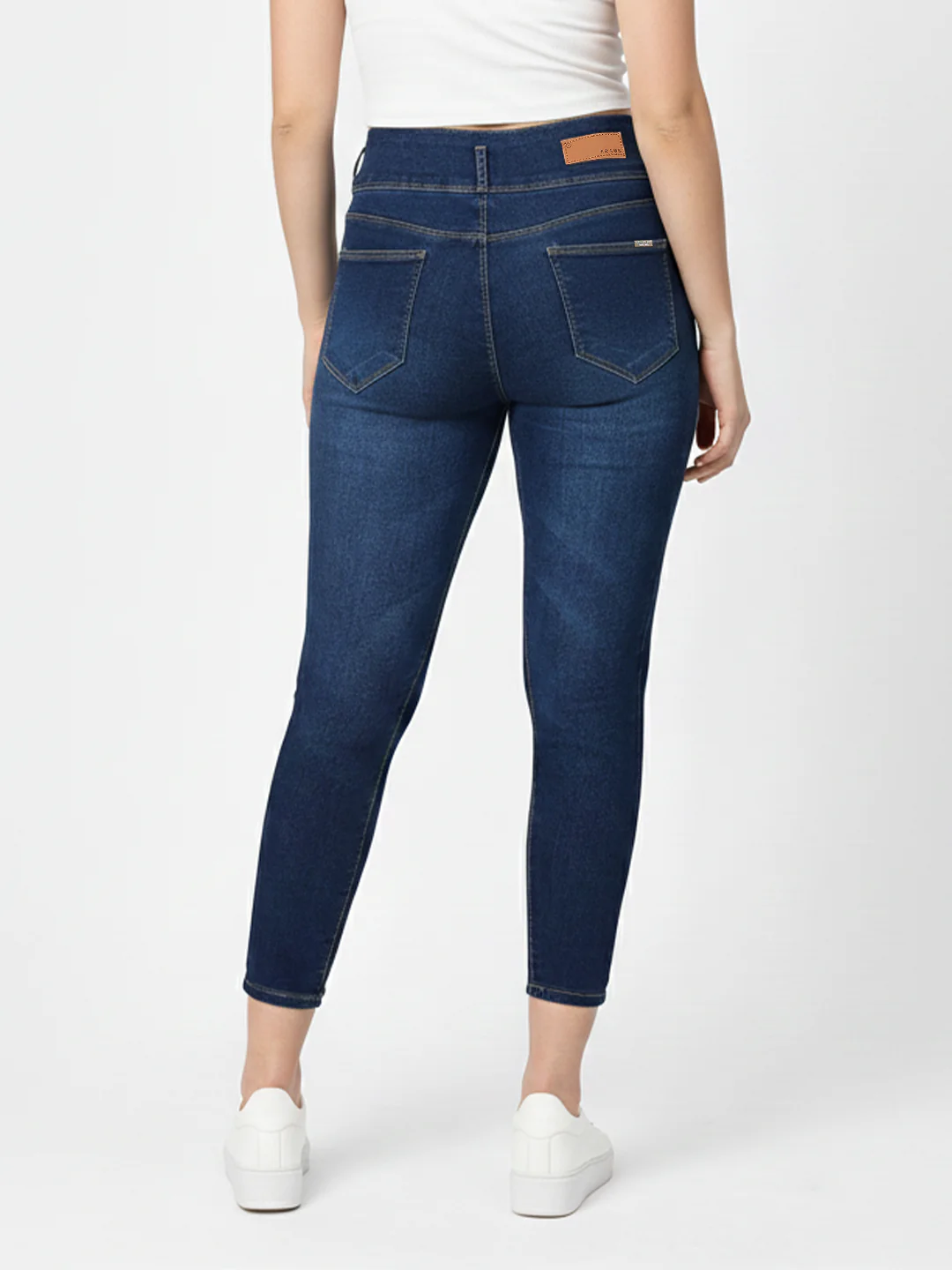 Women Blue High-Rise Skinny Jeans - Image 3