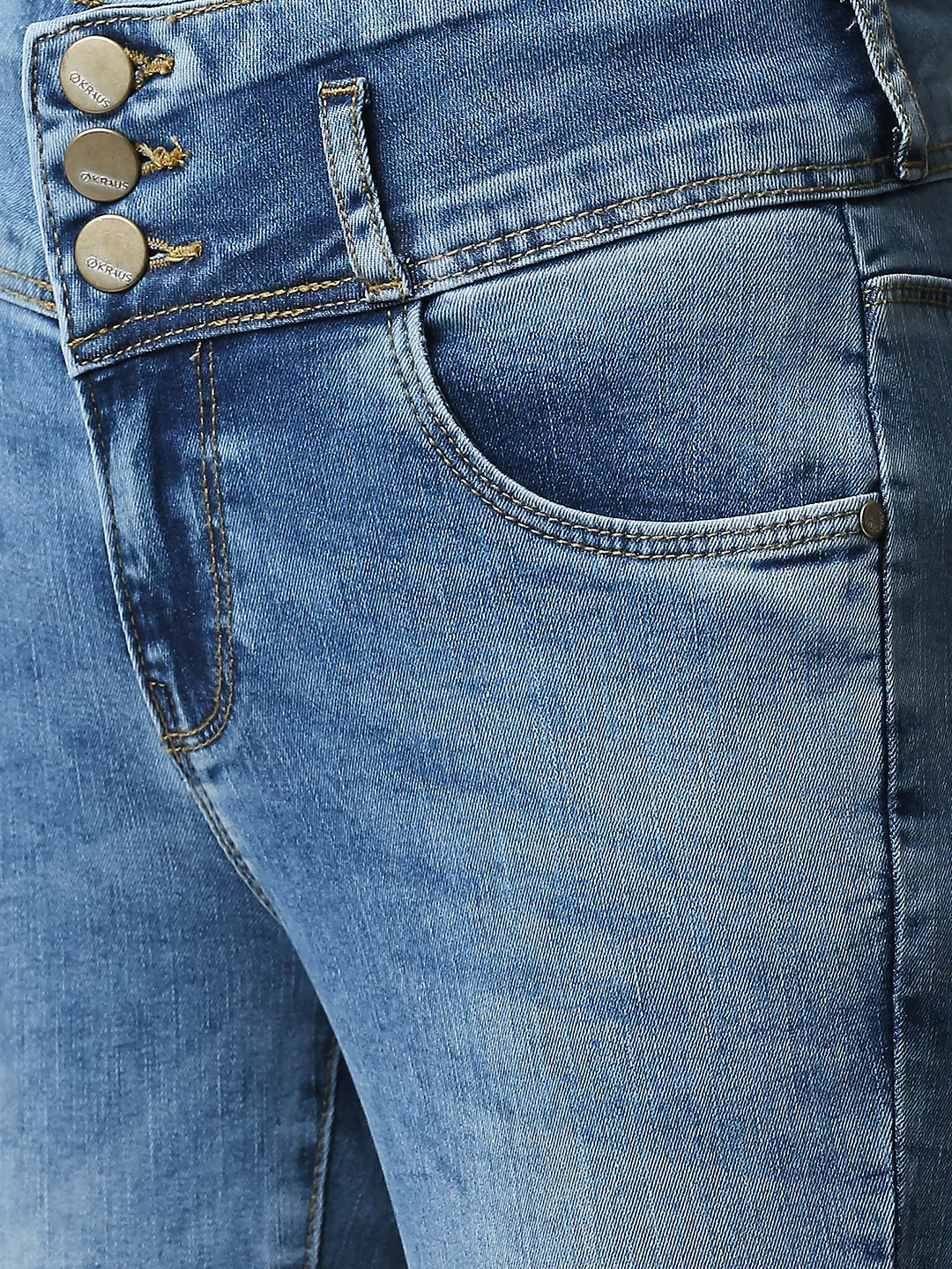 Women Blue High-Rise Skinny Jeans - Image 5