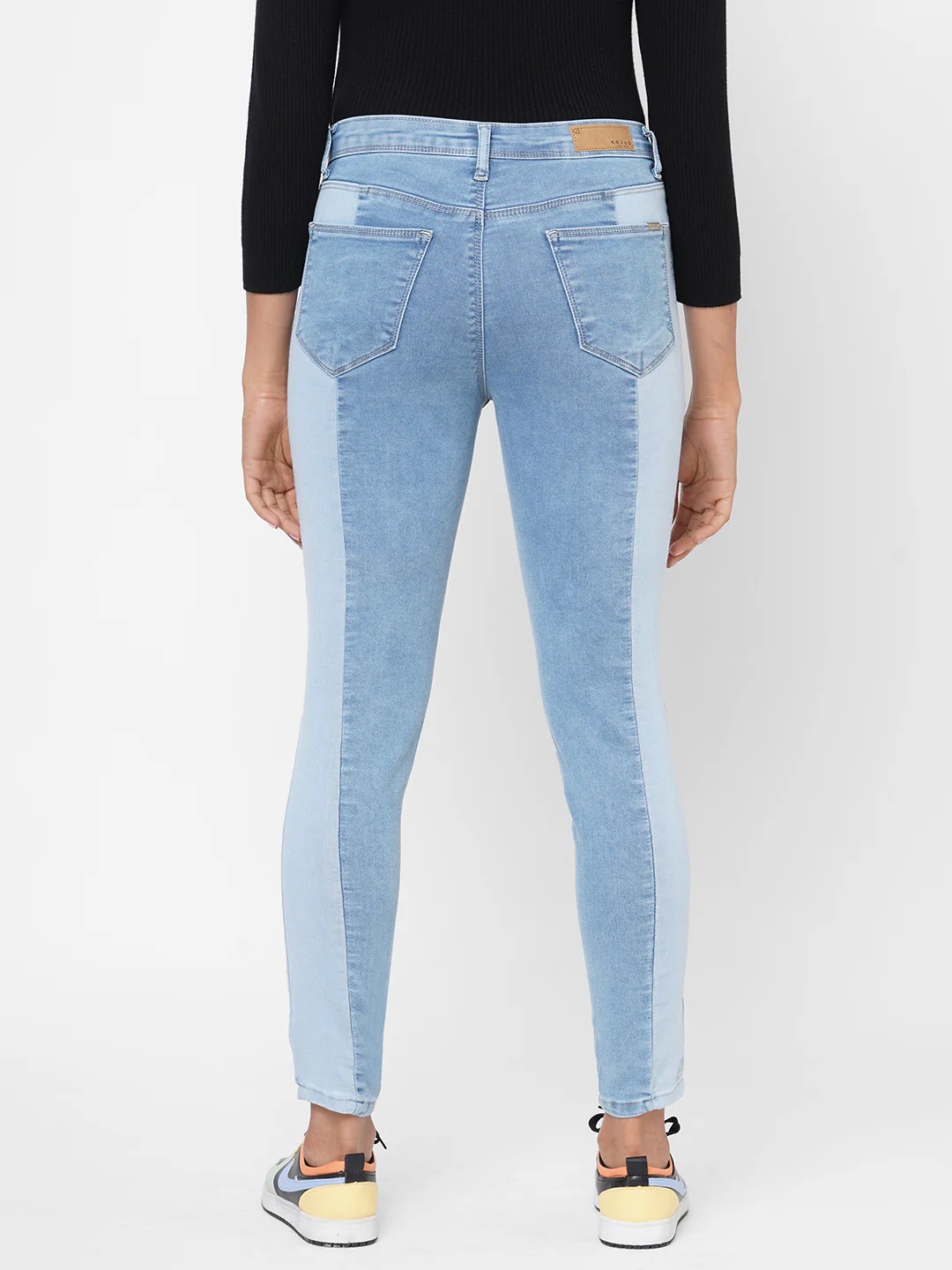 Women Blue High-Rise Skinny Jeans - Image 3