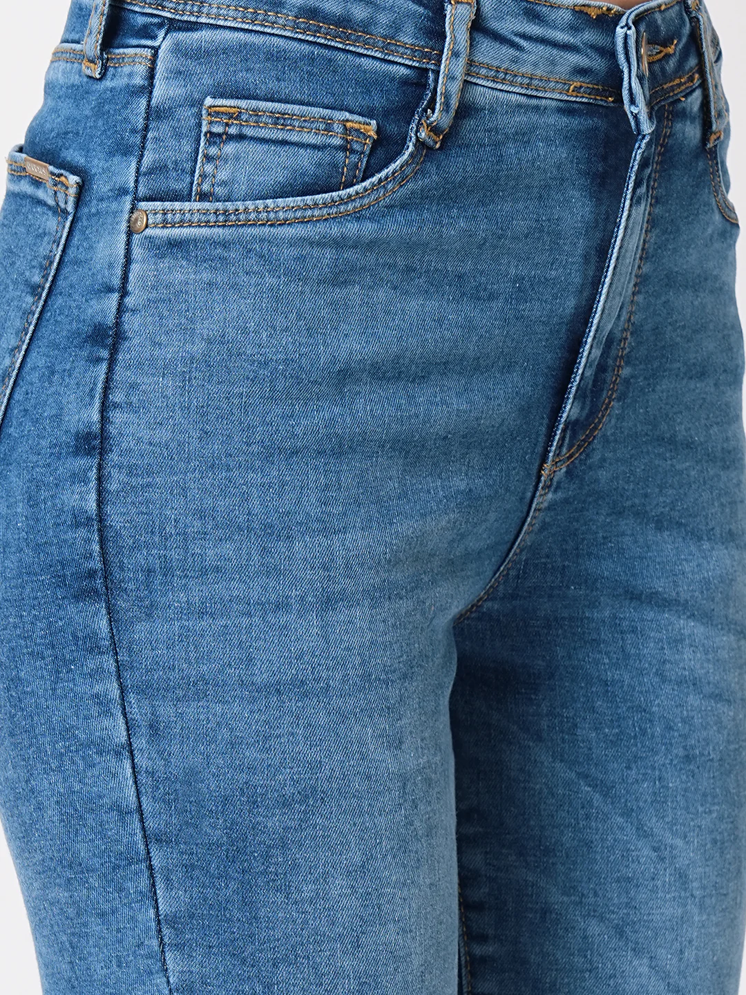 Women Blue High-Rise Skinny Jeans - Image 6