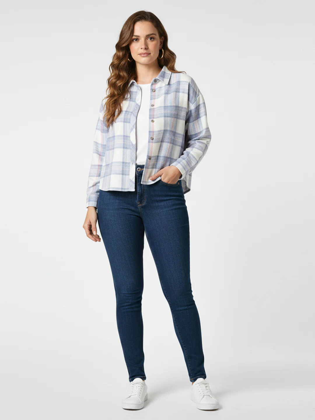 Women Blue High-Rise Skinny Jeans