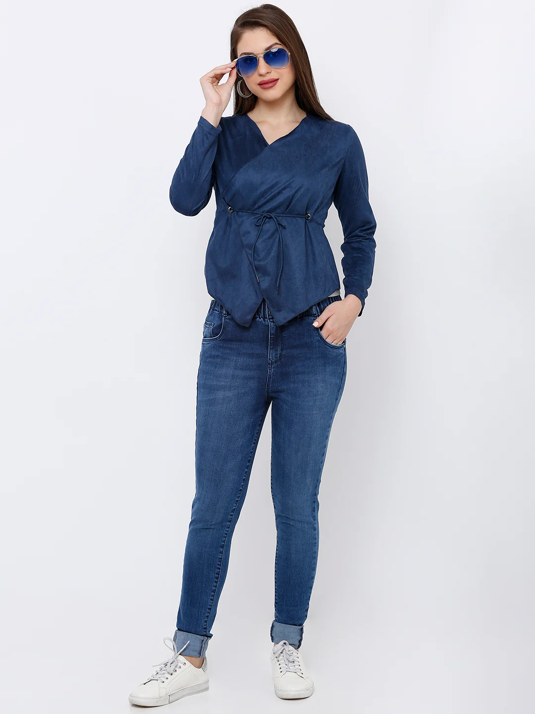 Women Blue High-Rise Skinny Jeans