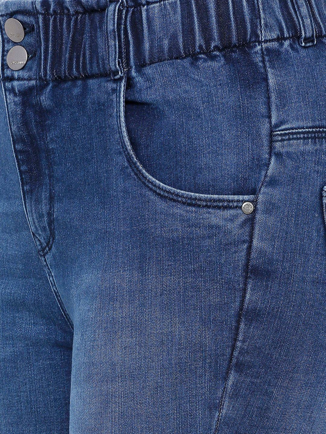 Women Blue High-Rise Skinny Jeans - Image 4