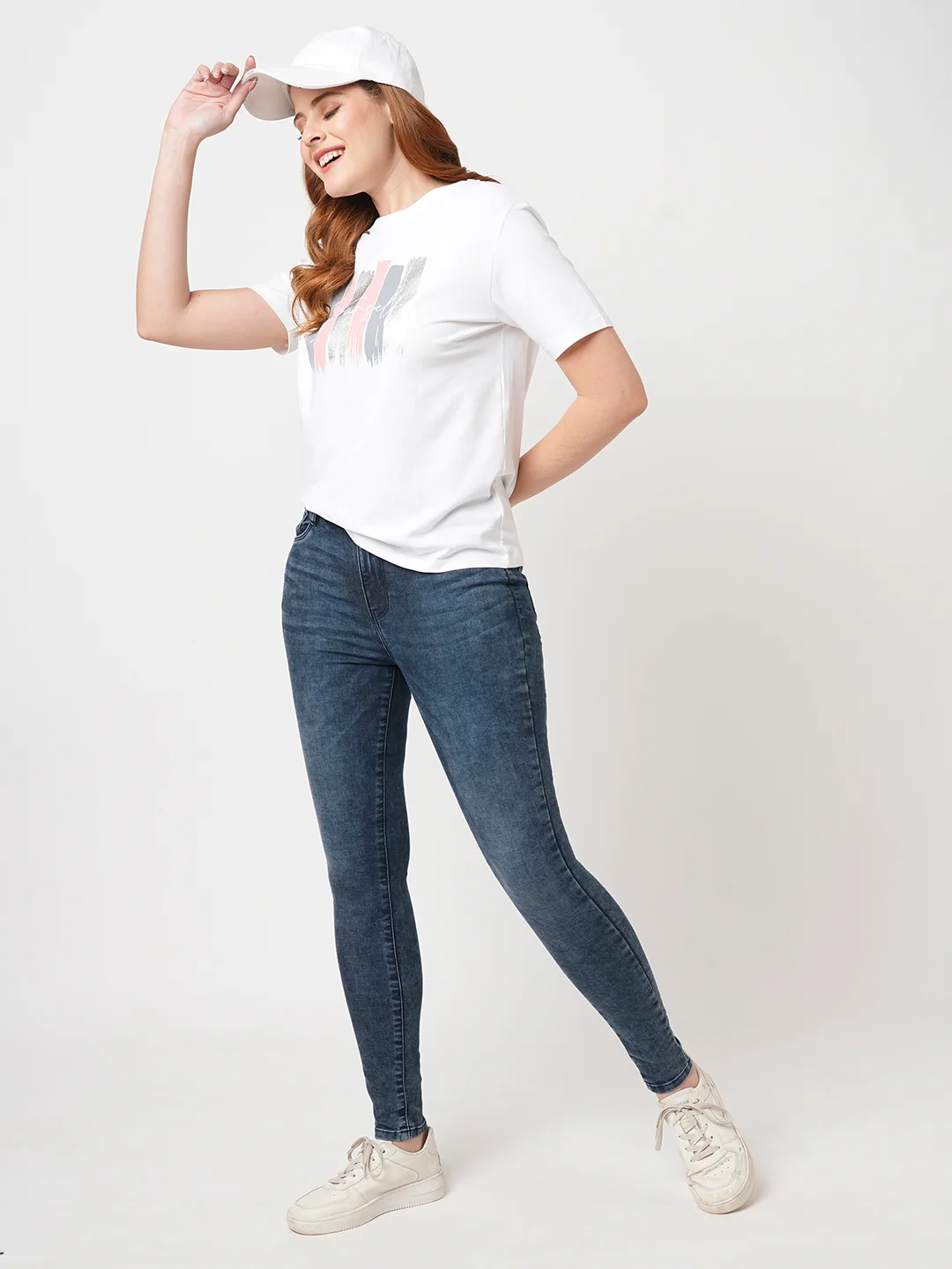Women Blue High-Rise Skinny Jeans - Image 4