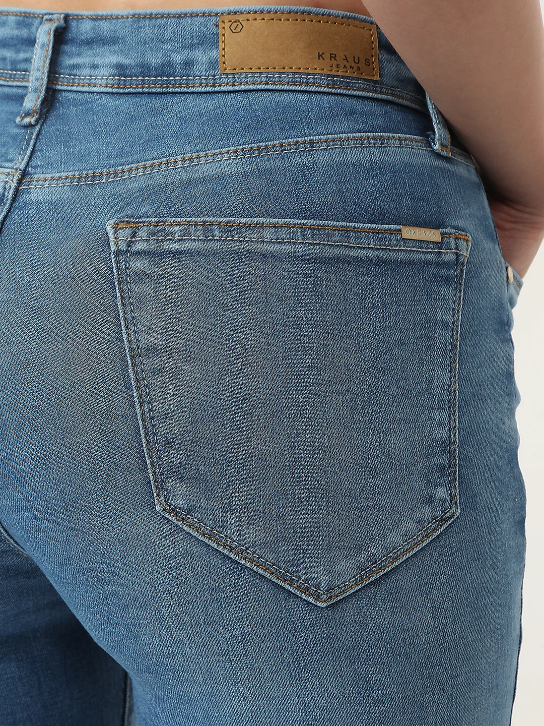 Women Blue High-Rise Skinny Jeans - Image 6