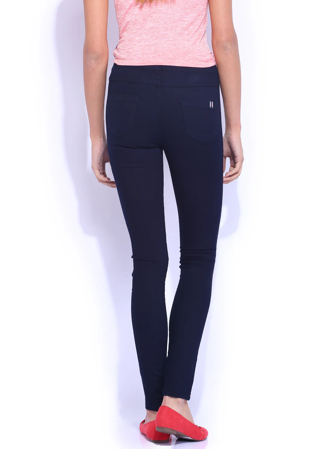 Women Blue High-Rise Skinny Jeans - Image 3