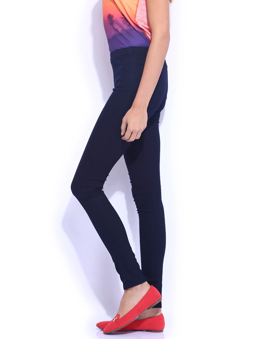 Women Blue High-Rise Skinny Jeans - Image 6