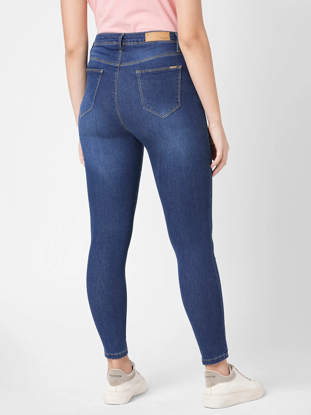 Women Blue High-Rise Skinny Jeans - Image 3