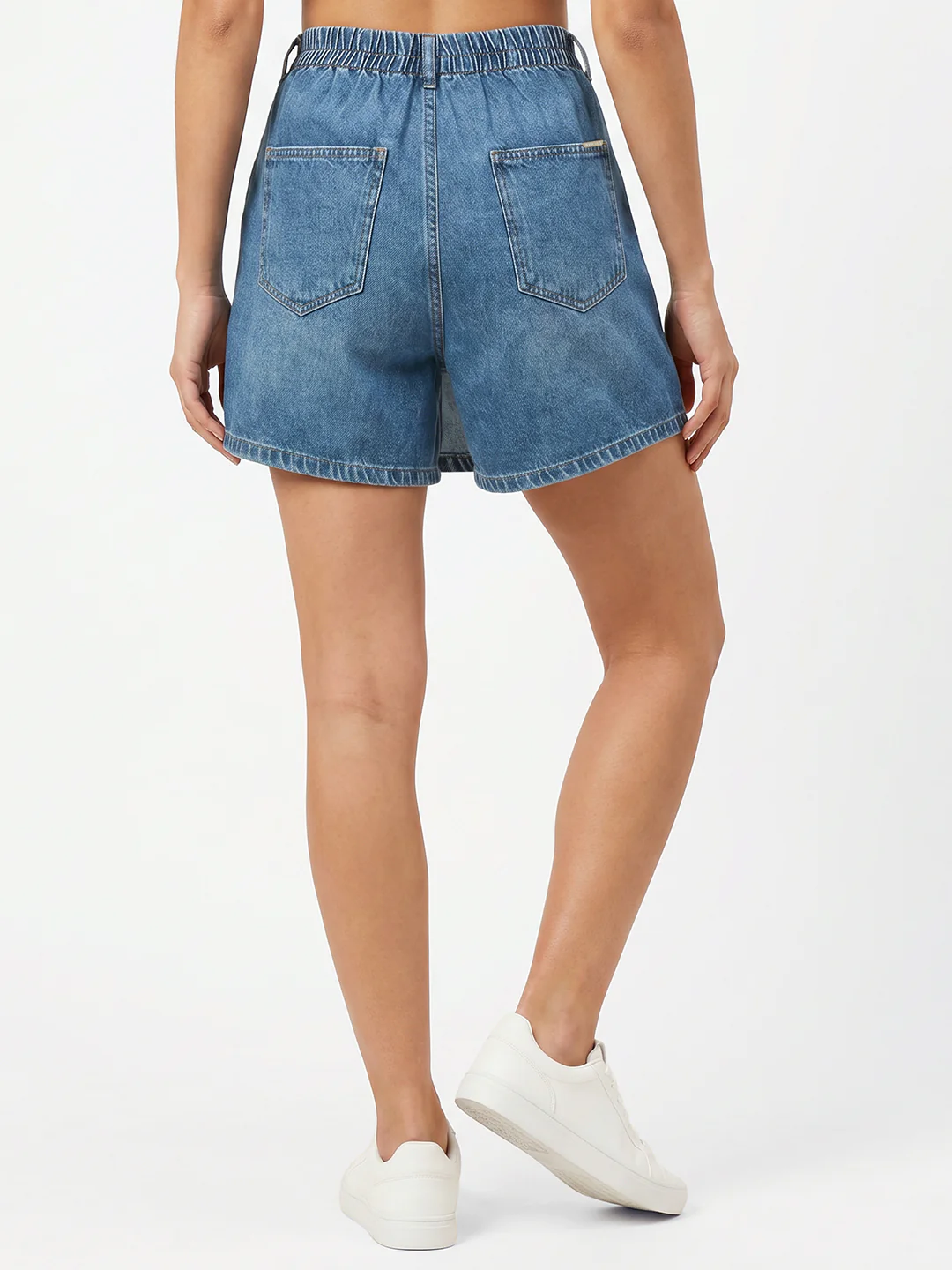 Women Blue High-Rise Skorts - Image 3