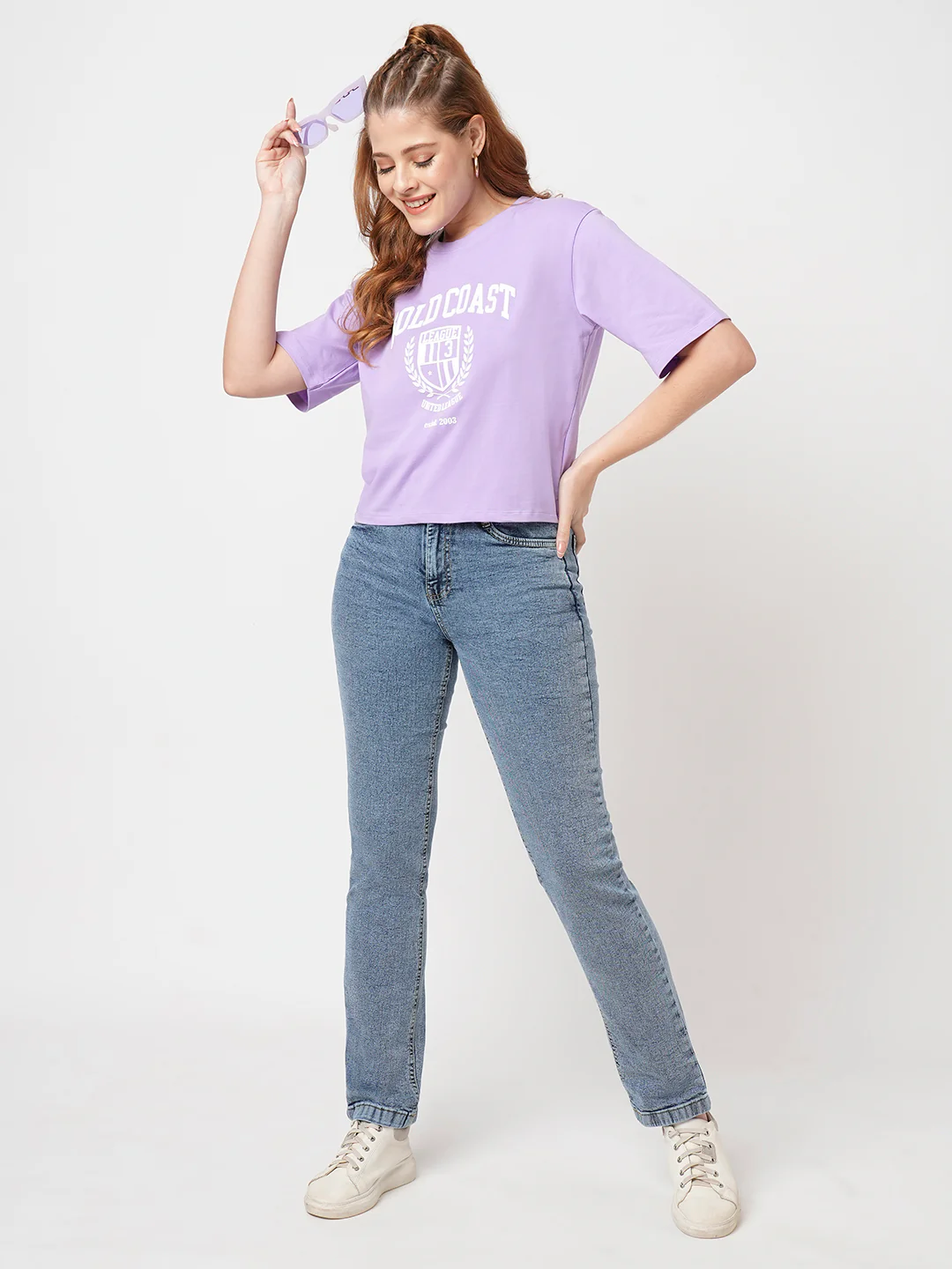 Women Blue High-Rise Slim Straight Fit Jeans - Image 4