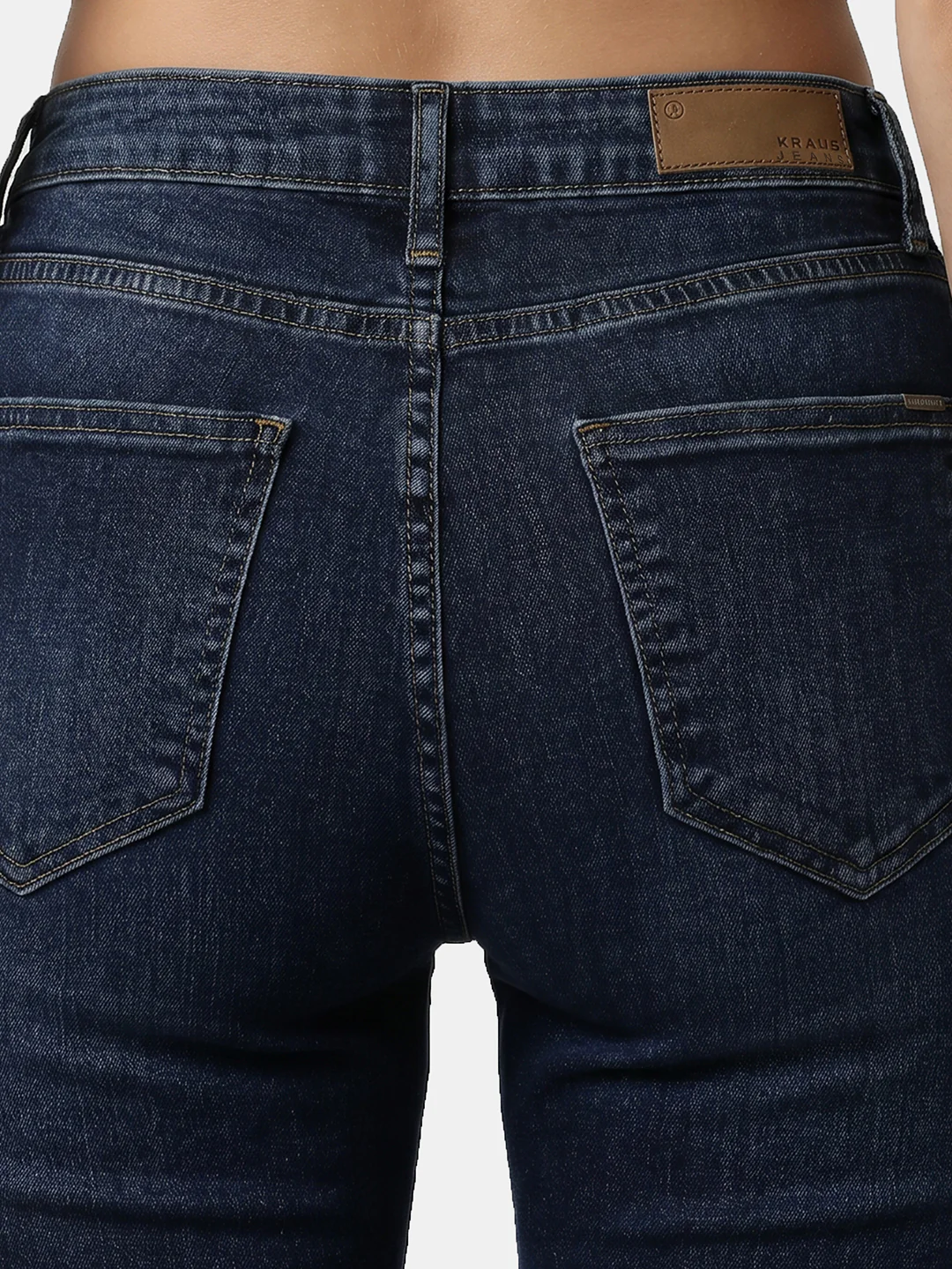Women Blue High-Rise Slim Straight Jeans - Image 7