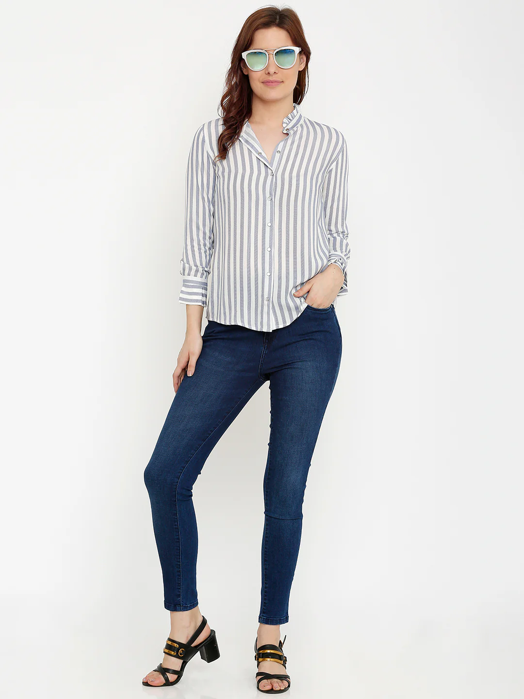Women Blue High-Rise Slimming Jeans