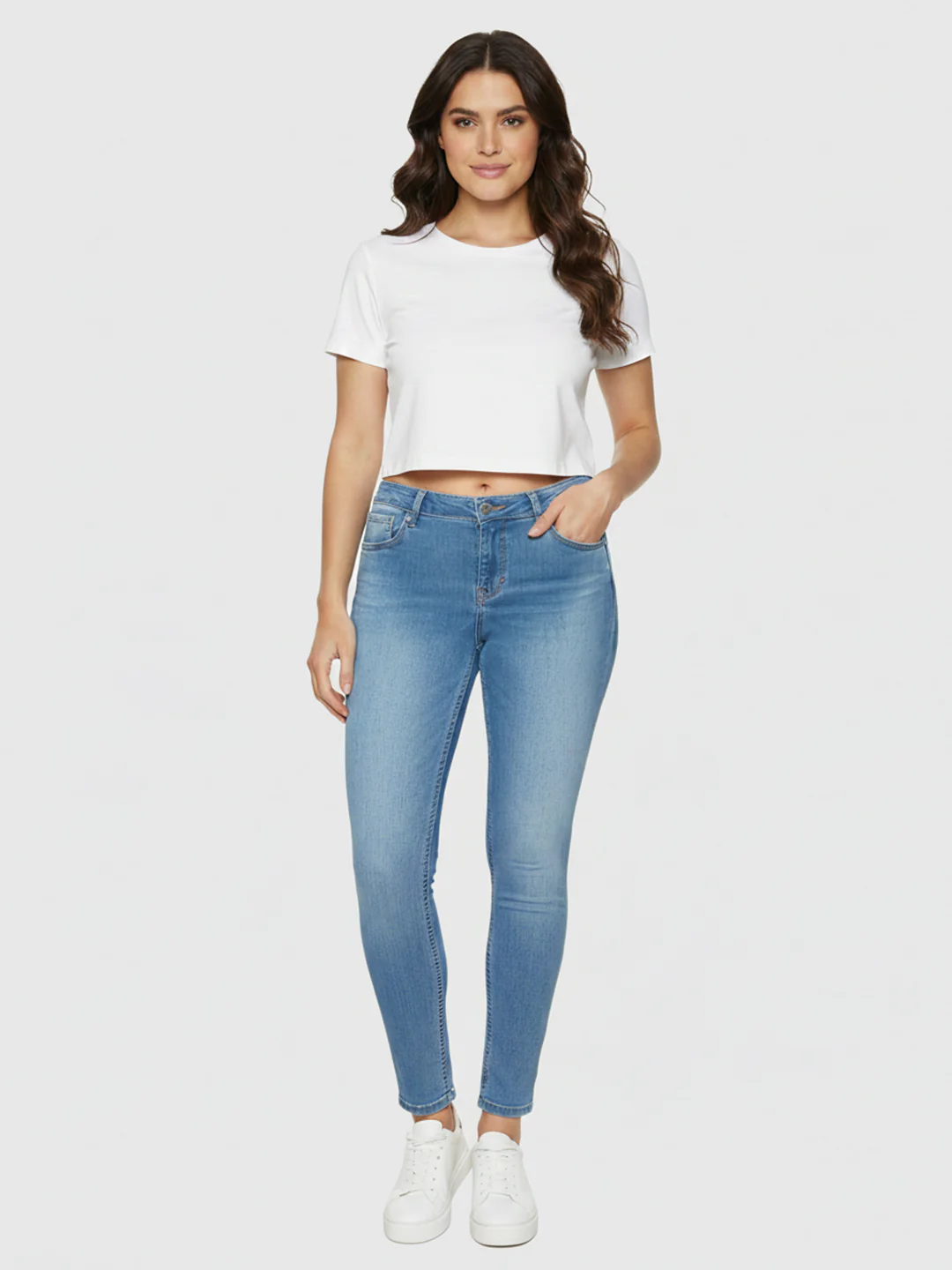 Women Blue High-Rise Slimming Skinny Jeans - Image 2