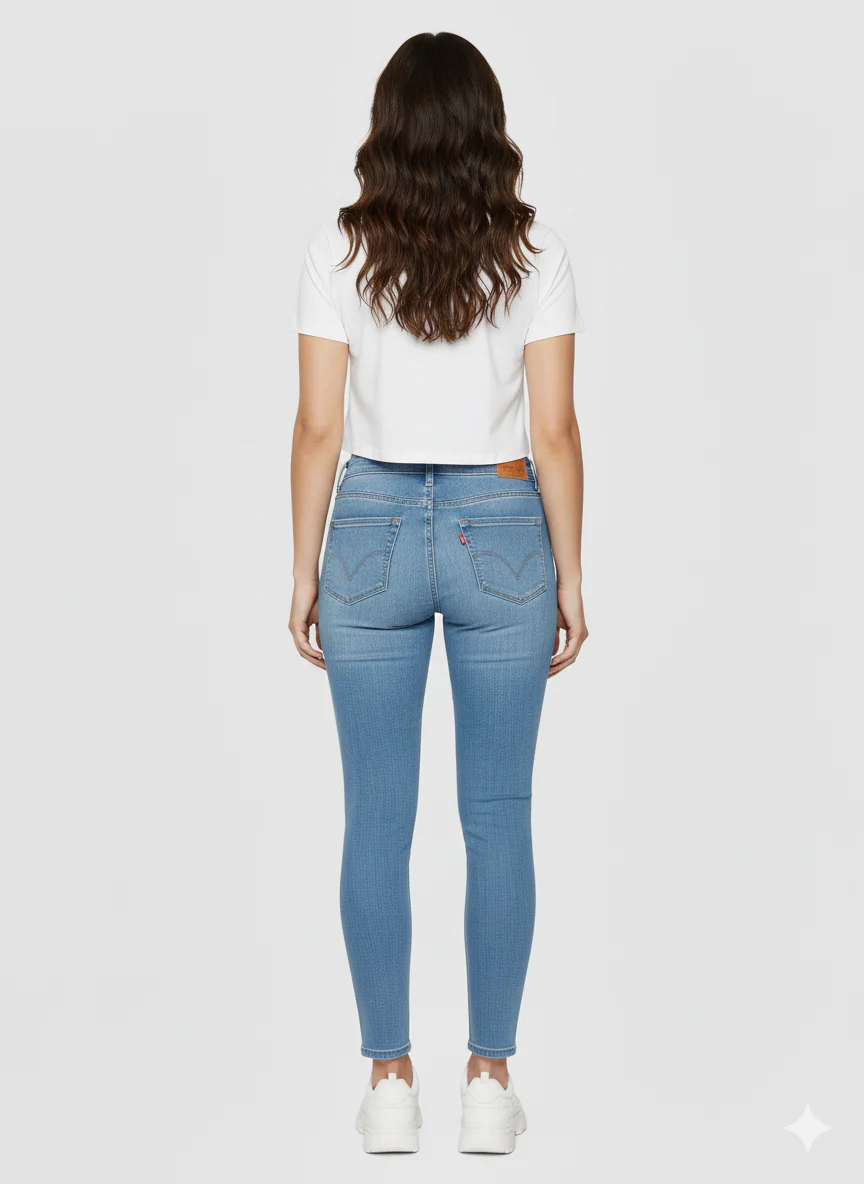 Women Blue High-Rise Slimming Skinny Jeans - Image 3