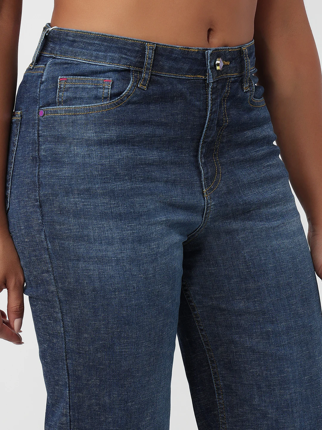 Women Blue High-Rise Straight Fit Jeans - Image 5