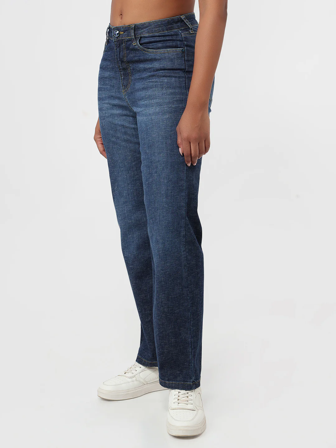 Women Blue High-Rise Straight Fit Jeans - Image 8