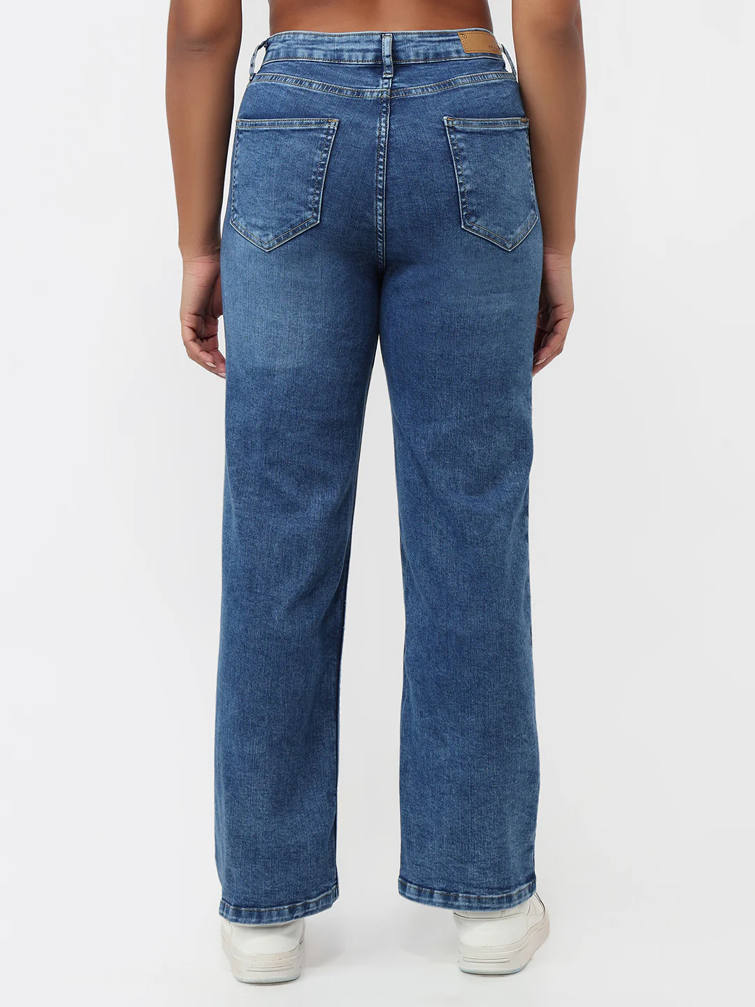 Women Blue High-Rise Straight Fit Jeans - Image 3