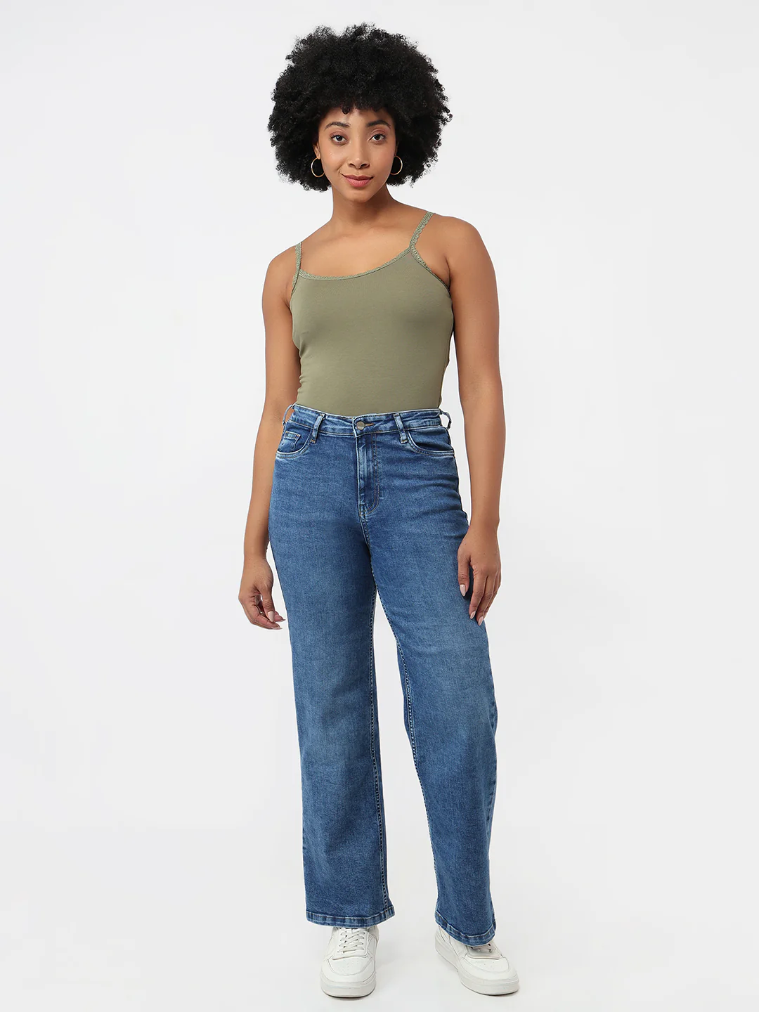 Women Blue High-Rise Straight Fit Jeans - Image 4