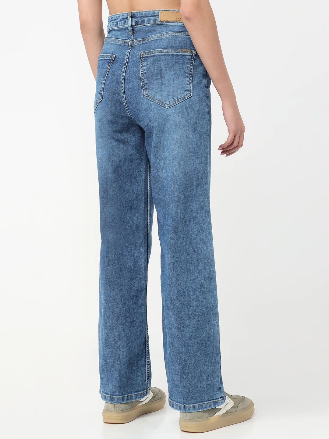 Women Blue High-Rise Straight Fit Jeans - Image 3