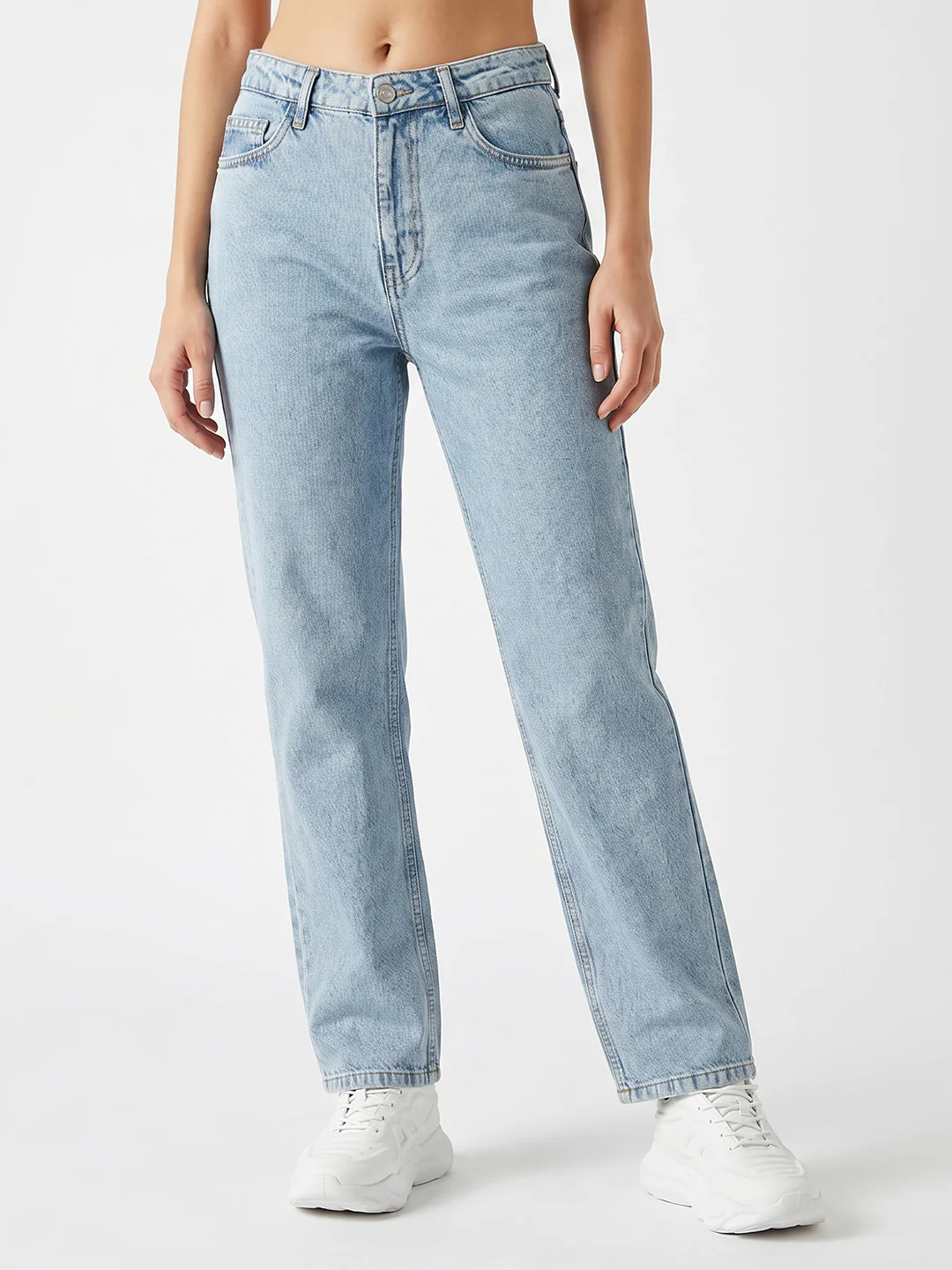 Women Blue High-Rise Straight Fit Jeans - Image 2