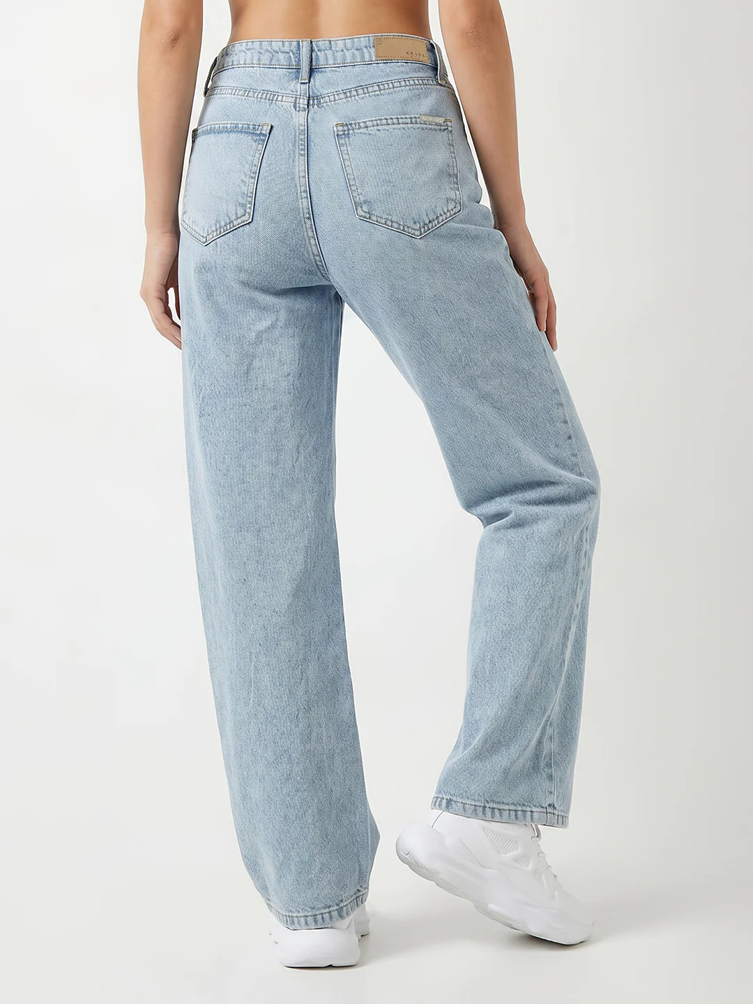 Women Blue High-Rise Straight Fit Jeans - Image 3
