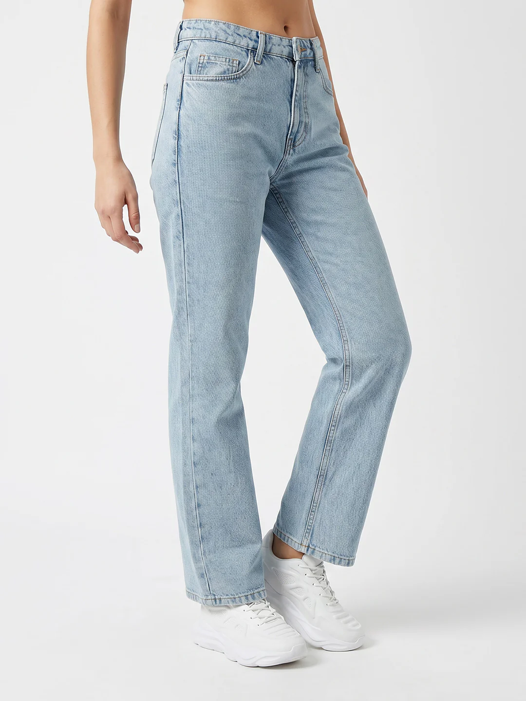 Women Blue High-Rise Straight Fit Jeans - Image 6