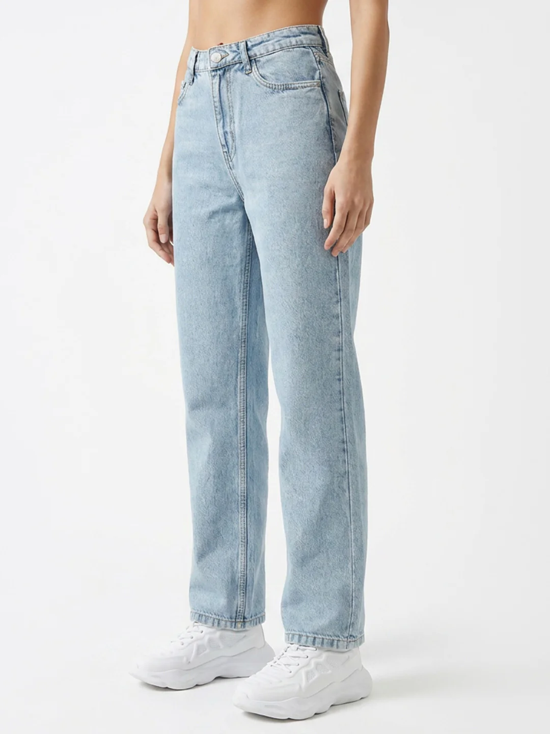 Women Blue High-Rise Straight Fit Jeans - Image 8