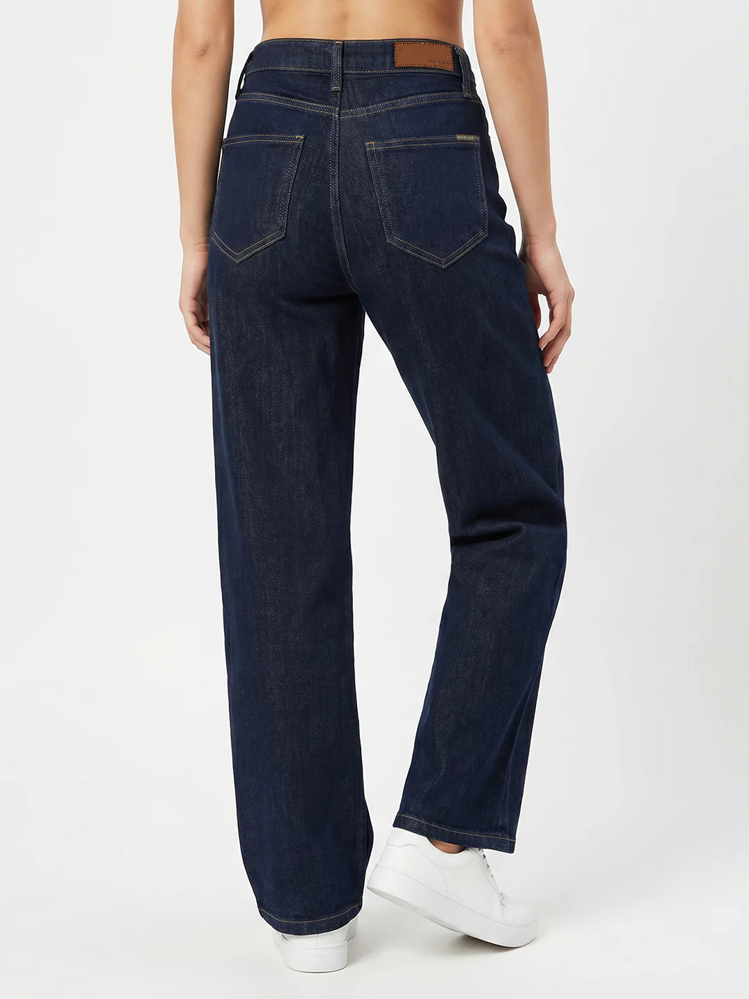 Women Blue High-Rise Straight Fit Jeans - Image 3