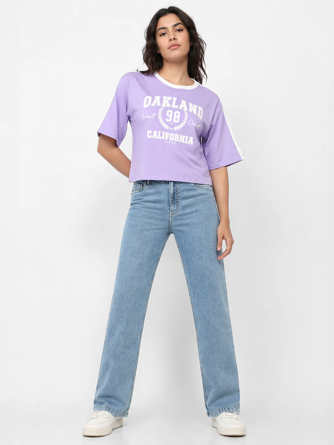 Women Blue High-Rise Straight Fit Jeans
