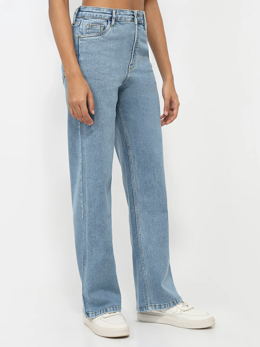 Women Blue High-Rise Straight Fit Jeans - Image 5