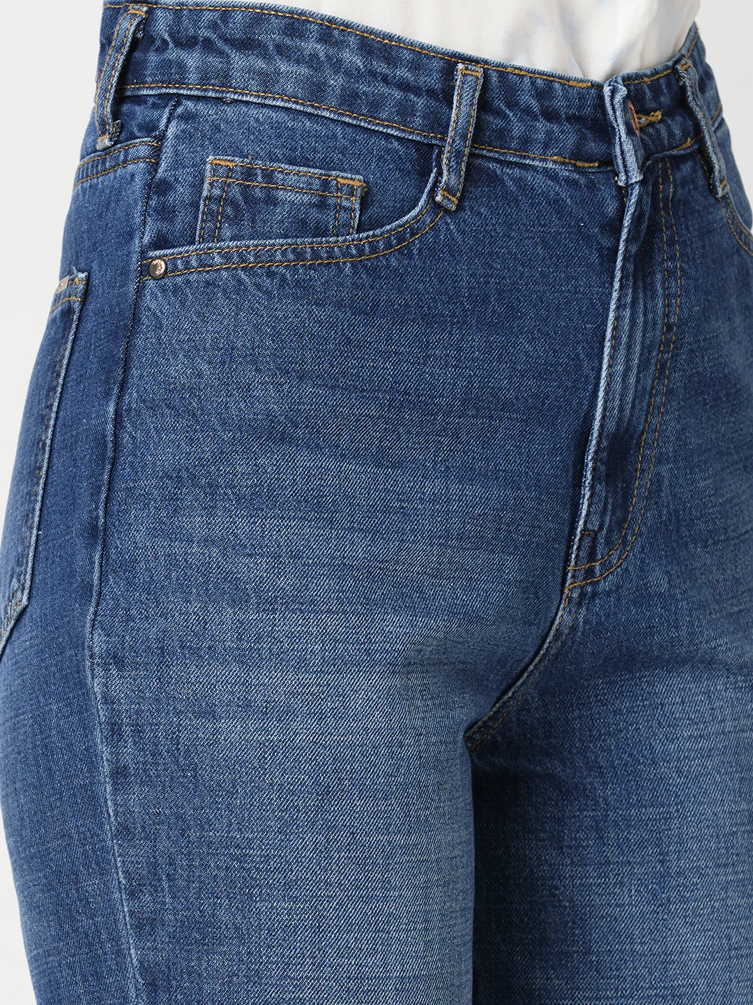 Women Blue High-Rise Straight Fit Jeans - Image 5