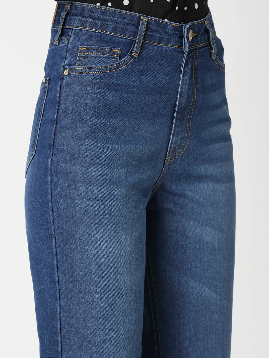 Women Blue High-Rise Straight Fit Jeans - Image 6