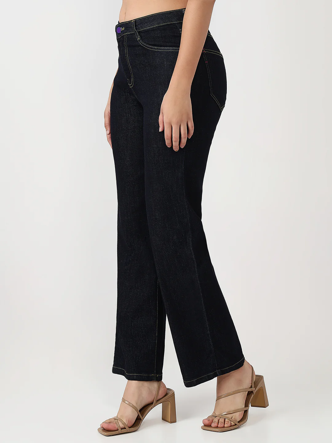 Women Blue High-Rise Straight Jeans - Image 6