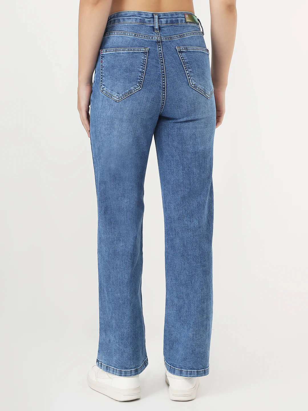 Women Blue High-Rise Straight Jeans - Image 3