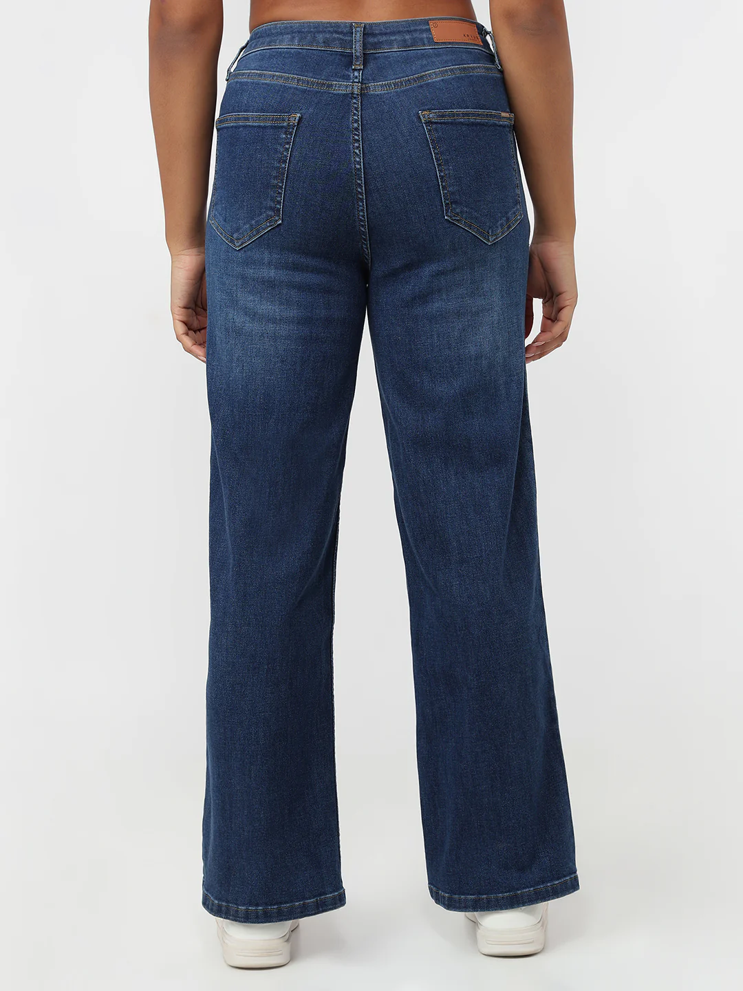 Women Blue High-Rise Wide Leg Jeans - Image 3