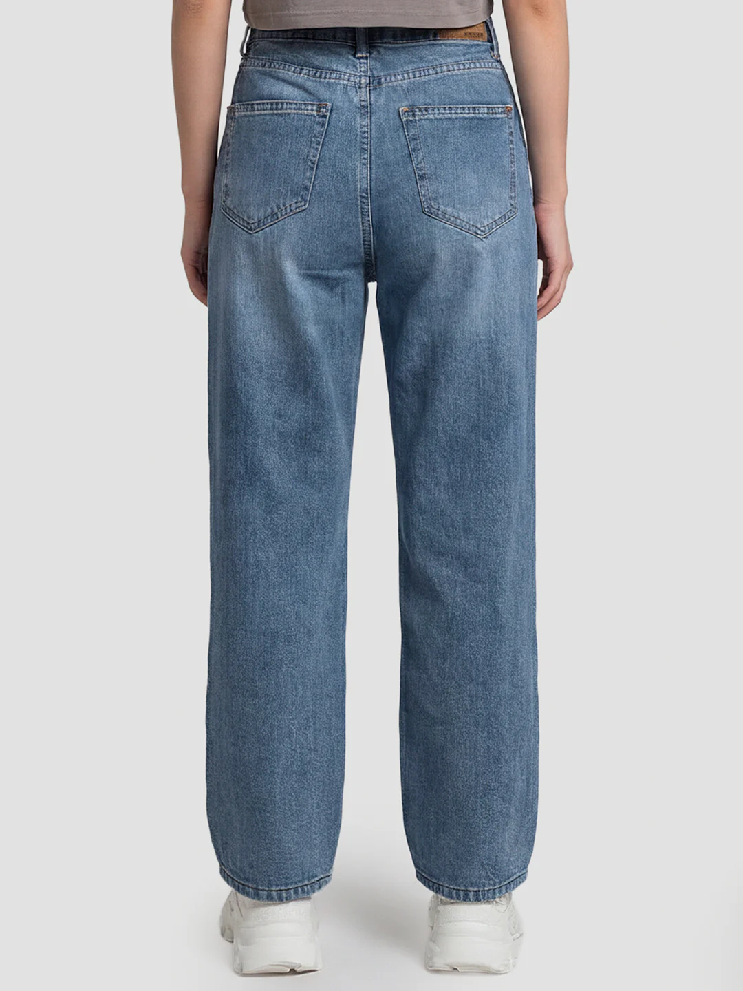 Women Blue High-Rise Wide Leg Jeans - Image 3