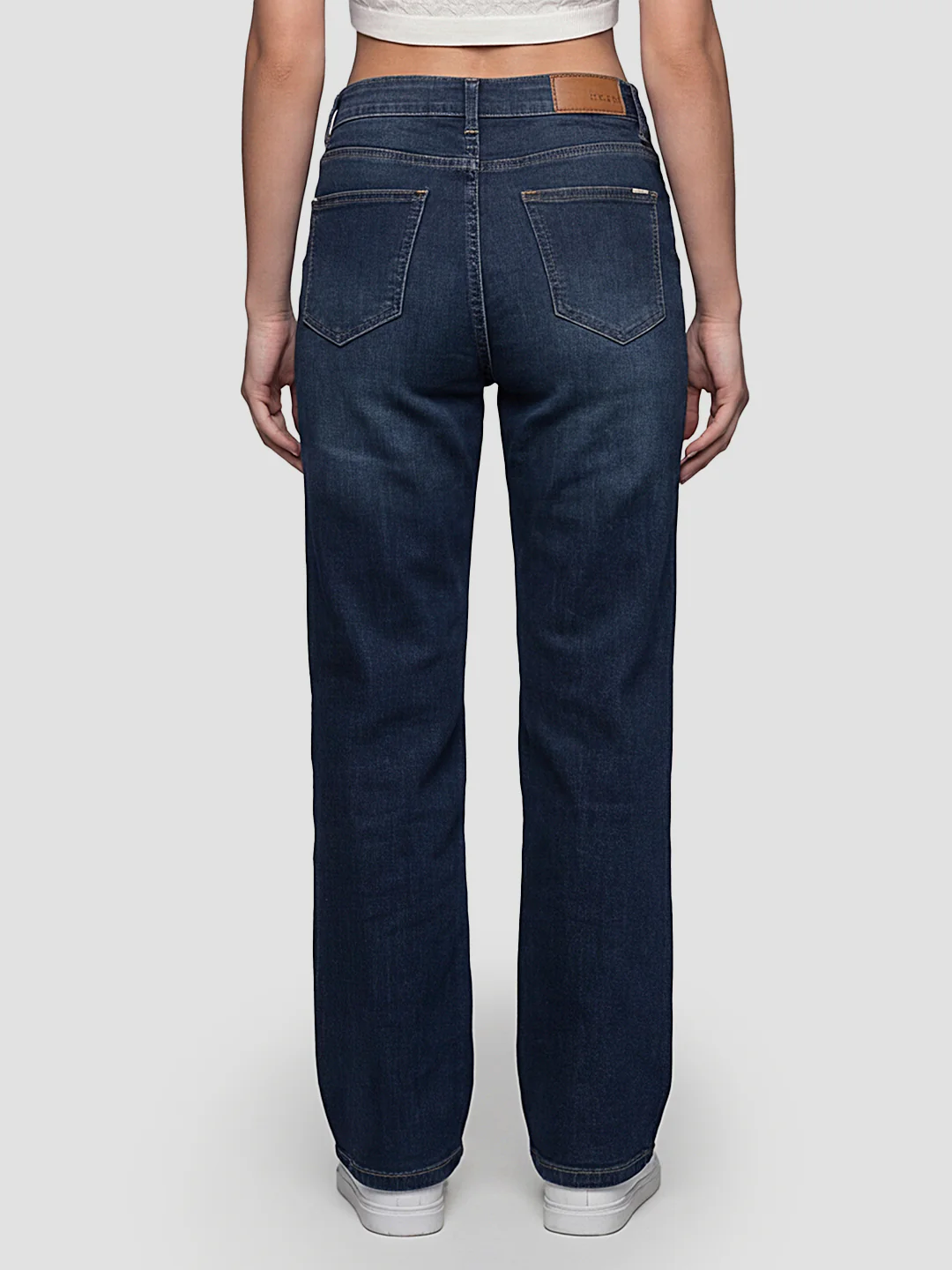 Women Blue High-Rise Wide Leg Jeans - Image 3