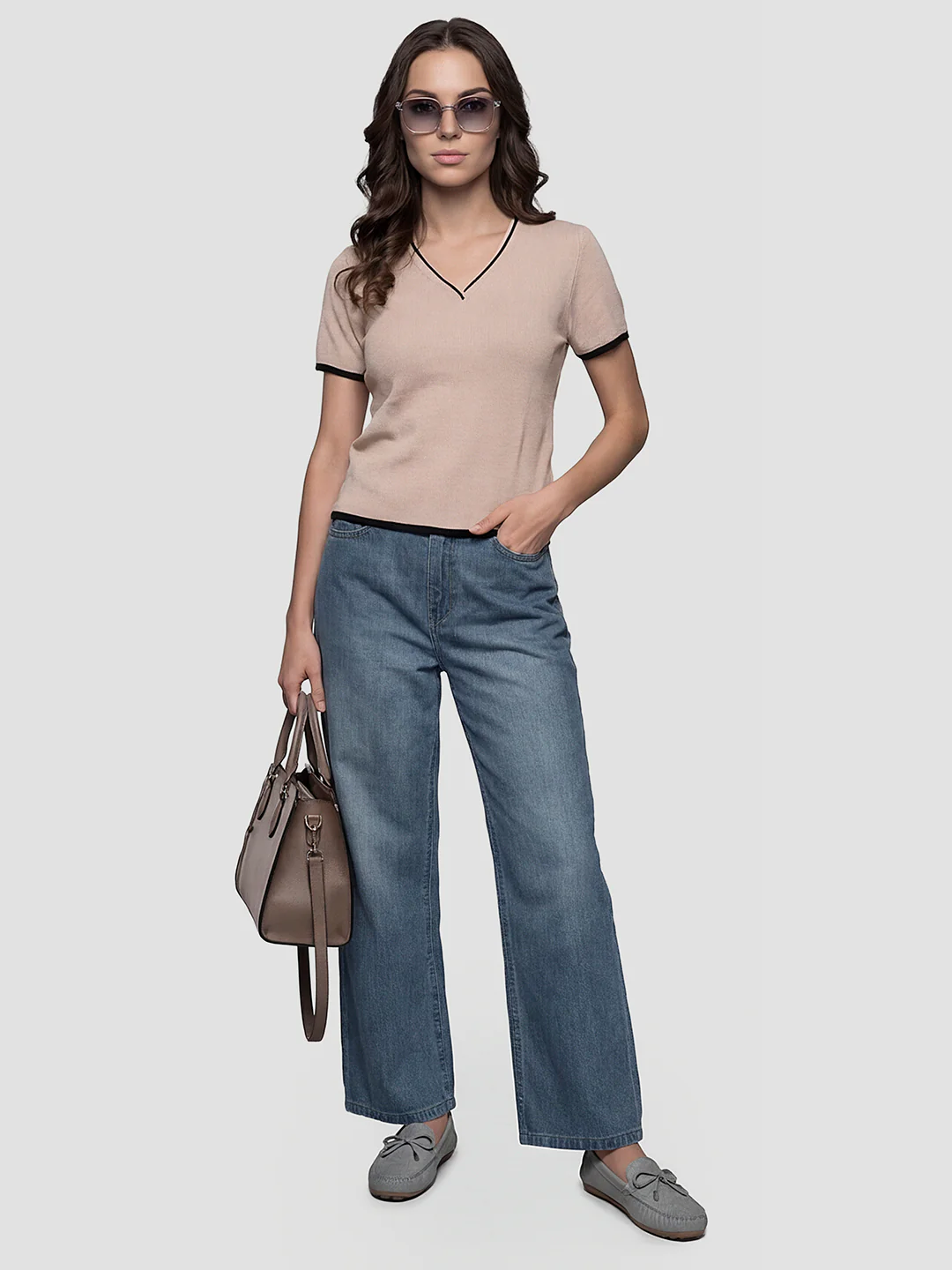 Women Blue High-Rise Wide Leg Jeans